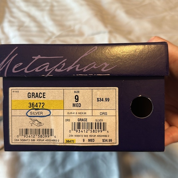 Silver Strappy Kitten Heels - Picture 4 of 4